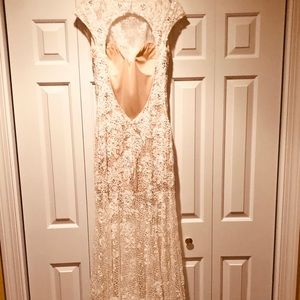 Jovani white lace dress